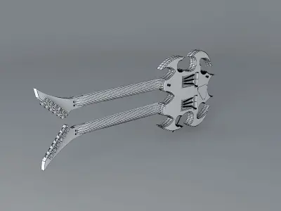 Double neck guitar Free 3D model