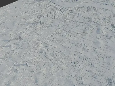 Shanghai Future Skyline 3D print model