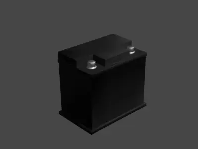 Car battery Low-poly 3D model