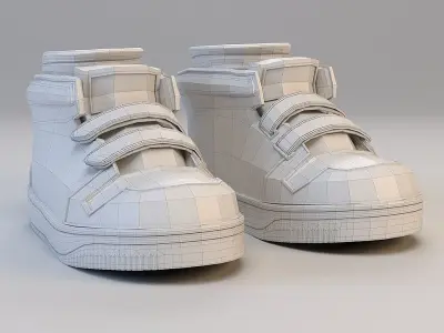 Cartoon Sport Shoes 3D model