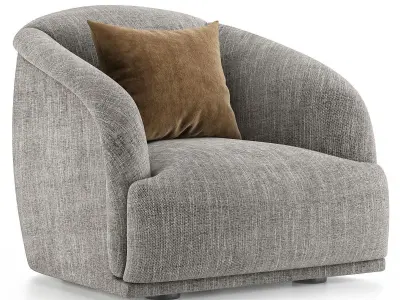 PLANETE large one seat armchair Low-poly 3D model