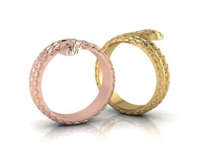 snake ring 3D print model