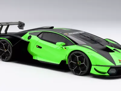 Lamborghini Essenza Low-poly 3D model