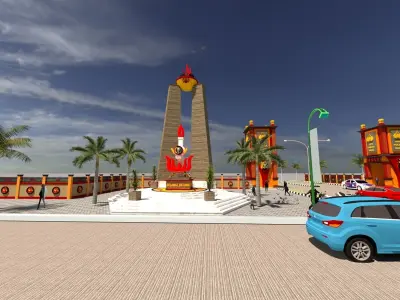 Monument Place Monument Design 3D model