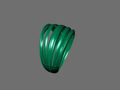 Women Ring Plain Ring Ready STL 3DM Models Womens Rings 3D print model 41