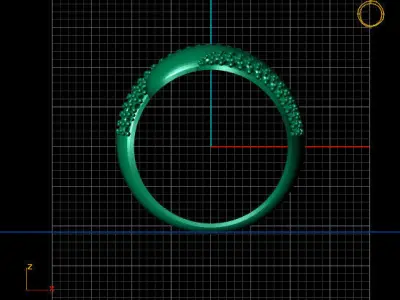 Women Stone Rings Diamond 3D print model 3