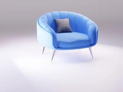 Loft armchair Free low-poly 3D model