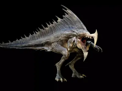 Raptor2 Low-poly 3D model