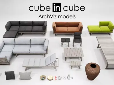 Outdoor collection Gio Unreal Engine 3D model