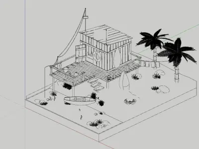 Mini Desert Island 3D model