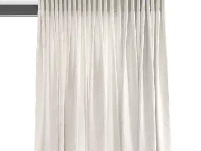 Curtains 57 Linen 3D model