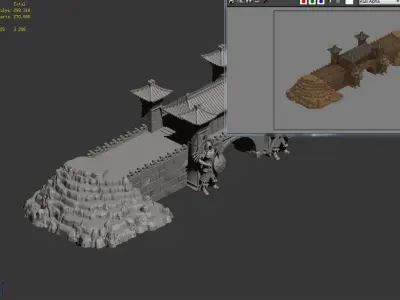 Game Mountain - City - Gate 03 3D model