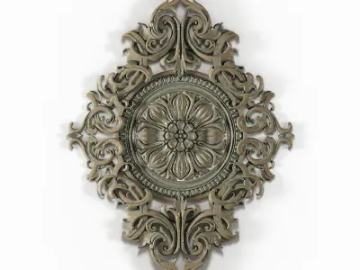 Wall Decor Trim Ornament 01 3D model