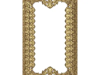 carved frame 3D model 3