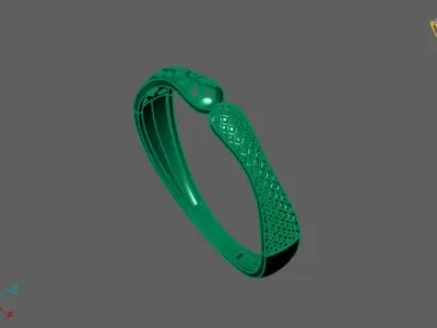 Women Ring Fancy Ring Plain light weight STL 3DM Printable 3D print model 7
