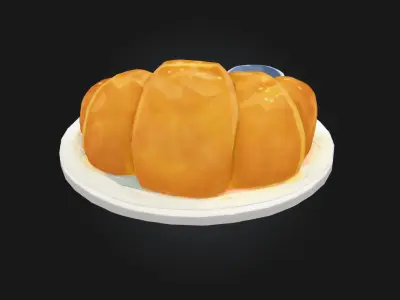 Croissant Delight  Buttery Layers of Morning Luxury 3D model