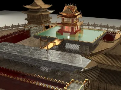 Chnese castle 3D model