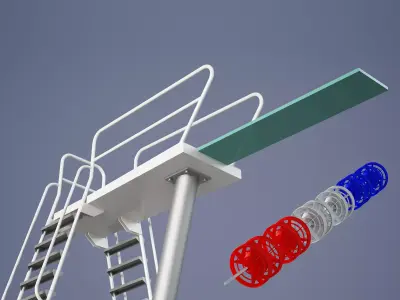 Swimming Diving Board 3D model