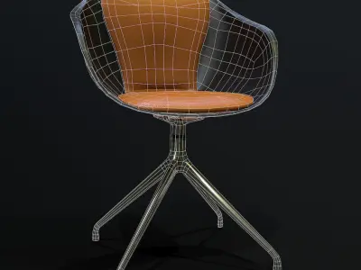 Adelaide Chair Lowpoly  Low-poly 3D model