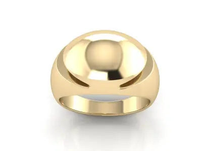 Cabochon ring bvlgari size55 3d print model 3D print model