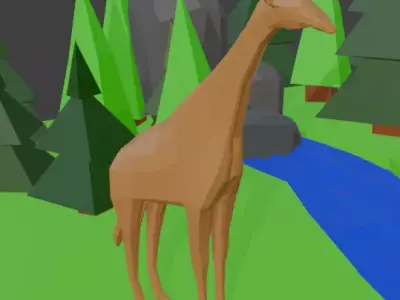  low polygon giraffe Low-poly 3D model