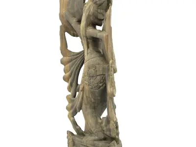 India Carving Low-poly 3D model