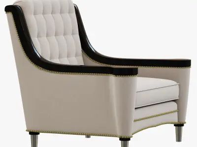 Francesco Molon ARMCHAIR WITH CARVING P521 3D model