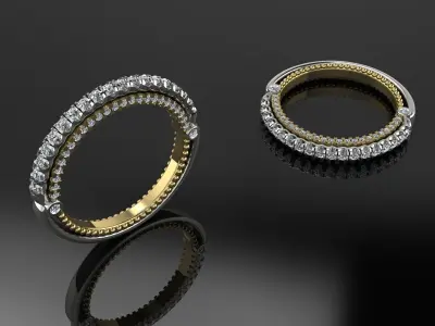Jewelry Ring Gold 3D print model 48