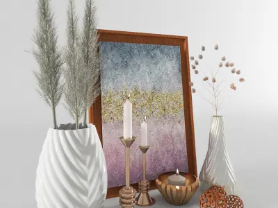 Decorative set 006 3D model purchase