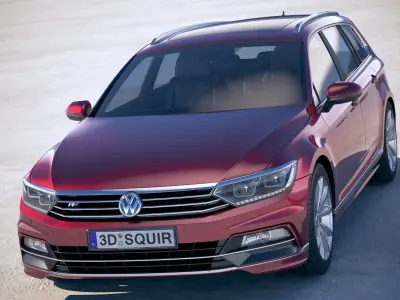 Volkswagen Passat Variant R-line 2018 3D model
