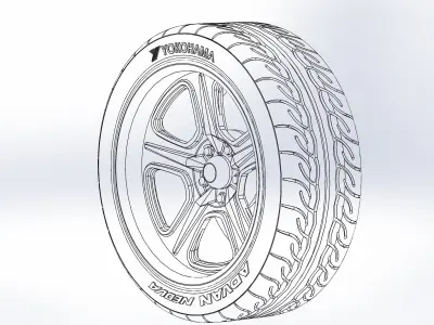 Custom wheels Am Racing VF557 Sugar Bump 18inch for scale model 3D print model