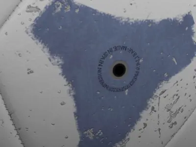 Soccerball blue white Low-poly 3D model