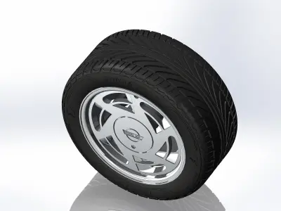 Wheels for scale model of Vette 1989 3D print model