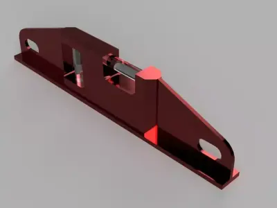 Level metal bracket Low-poly 3D model
