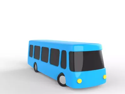 Toon Bus 3D model
