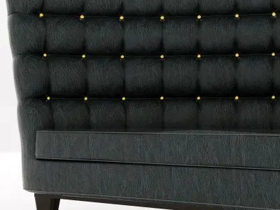 contemporary leather sofa 3D model