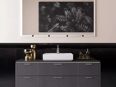 Bathroom furniture set 02 3D model