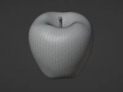 Realistic Green Apple  3D model