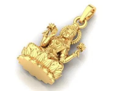 God Laxmi Ji Pendant 3D print model