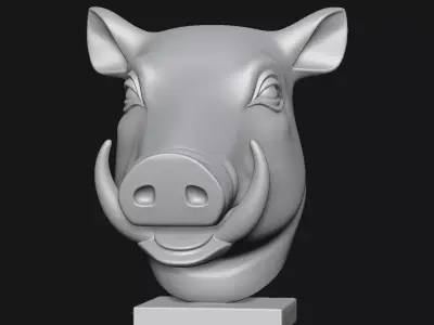 Wild boar 3D print model