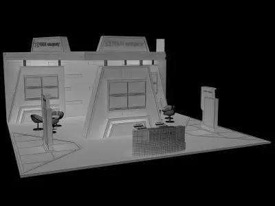 Booth Exhibition Stand a597b 3D model