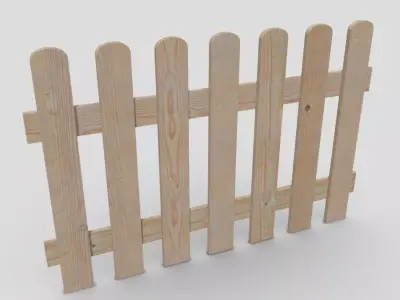 CC0 - Wood Fence Free low-poly 3D model