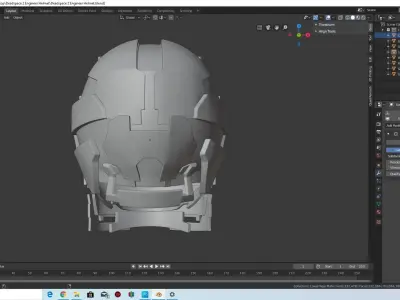 DeadSpace 2 Engineer Helmet  3D print model