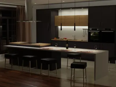 Modern kitchen 3D model