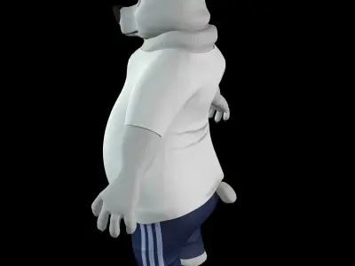 Cartoon Bear Low-poly 3D model