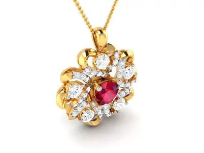 Women Pendant 3DM STL OBJ FBX Render Details 3D print model