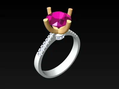 Diamond Ring - Womens Rings - N716924 3D print model