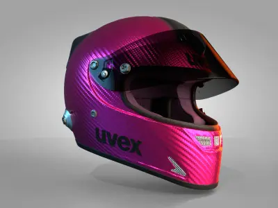 UVEX FP5 Carbon Helmet pink color High-Quality 3D Model  3D model