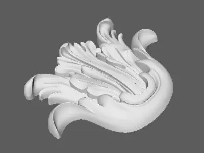 Central decor ornament for furniture 3D model 267