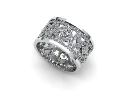 Wedding ring  3D print model 63